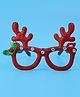 Photo Props Sunglasses with Reindeer Applique - Red
