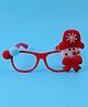 Photo Props Sunglasses with Snowman Applique - Red