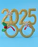 Photo Props Sunglasses with New Years 2025 Applique - Golden