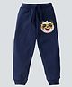 KAVEE Pure Cotton Cool Panda Printed Bio Washed Joggers - Navy Blue