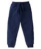 KAVEE Pure Cotton Solid Bio Washed Joggers - Navy Blue