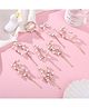 Mansiyaorange Set Of 6 Pieces Pearl Stone Floral Side Clip Pin Hair Accessory