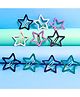 Mansiyaorange Set 5 Big Size Matte Finish Star Shape Tic Tac Pins Hair Accessory For Women