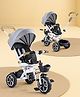 5 in 1 Baby Stroller Tricycle With Parental Push Handle , 180° Reversible Seat, Canopy & Safety Guardrail - White