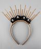 Tipy Tipy Tap Halloween Theme Skull & Floral Designed Hair Band - Gold & Black