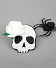 Tipy Tipy Tap Halloween Theme Skull & Floral Designed Hair Clip - White