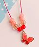 Little Tresses  Glitter Butterfly Pendant - Peach