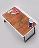 White Border Multipurpose Foldable  Study Table - Brown