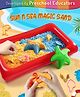 Intelliskills Sun N' Sea Magic Kinetic Sand with Big Starfish Mould & 7 Shape Moulds | Art & Craft Activity Kit | Creative Activity & Learning Toy for Toddlers & Kids | 2 Sand Packets, 1 Big Starfish Mould, 7 Shape Moulds & 1 Inflatable Tray | 3+ Yrs