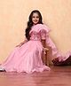 BIBA Half Sleeves Sequin Embroidered Lehenga Choli Set - Pink