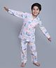 Little Clothing Cotton Woven Full Sleeves Animals & Vehicles Printed Shirt & Coordinating Pajama Set - Pink Colour