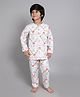 Little Clothing Cotton Woven Full Sleeves Camels Printed Tee & Coordinating Pajama Set - Cream