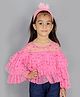 Lil' Drama Full Sleeves Star Printed Top - Pink