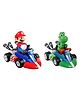 Sanjary Pack of 2pcs Bigger Super Star Mari Bros Kart Pull Back Cars Racing for kids color Design may vary