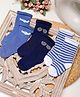 PASSION PETALS Cotton Pair Of 3 Striped & Aeroplane Printed Socks - Multi Color