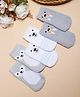 PASSION PETALS Cotton Pair Of 3 Striped & Animal Face Printed Socks - Multi Color