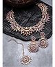Sukkhi Beauteous Rose Gold Plated Rainbow Stones Studded Choker Necklace Set
