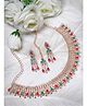 Sukkhi Admirable Fashionable Red-Green Kundan with Ad Stones Studded Choker Necklace Set