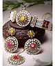 Sukkhi Decorative Round Shaped Multicolor Kundan & Beads Studded Choker Necklace Set