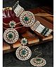 Sukkhi Decorative Round Shaped Green Kundan & Beads Studded Choker Necklace Set