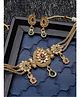 Sukkhi Adoring Multistrand Gold Plated Floral Copper Choker Necklace Set
