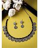 Sukkhi Trendy Oxidised Silver Plated Floral Shaped Choker Necklace Set