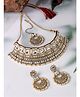 Sukkhi Classical Bridal Gold Plated White Kundan & Beads Studded Choker Necklace Set