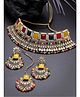 Sukkhi Classical Bridal Gold Plated Multicolor Kundan & Beads Studded Choker Necklace Set