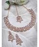 Sukkhi Street-style Rose Gold Plated Rainbow Stone Studded Choker Necklace Set