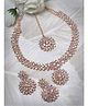 Sukkhi Delightly Rose Gold Plated Rainbow Stone Studded Choker Necklace Set