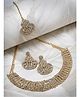 Sukkhi Soothing Gold Plated AD Stone Studded Choker Necklace Set