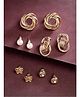 Scintillare By Sukkhi Daily Wear Stylish Gold Plated Studs Butterfly Geometric Combo Earring