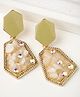 Scintillare By Sukkhi Attractive Gold Plated Grey & Crystals Stones Contemporary Dangler Earring