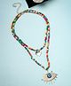 Scintillare By Sukkhi Gold Plated Multicolor Beadded Evil-Eye Heart Shaped Pendant Necklace for Women