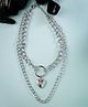 Scintillare By Sukkhi Iconic Fashionable Heart Rhodium Plated Silver Pendant Necklace for Women