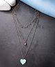 Scintillare By Sukkhi Charming Heart Shaped Multilayer Gold Plated Chain Pendant Necklace for Women