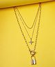Scintillare By Sukkhi Desirable Stylish Gold Plated Multilayered Lock Pendant Necklace
