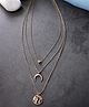 Scintillare By Sukkhi Latest 3 Layered Western Non Precious Base Metal Gold Plated Pendant Necklace