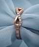 Pissara By Sukkhi Brilliant 925 Sterling Silver Rose Gold Plated CZ Signet Ring|Authenticity Certificate, 925 Stamp