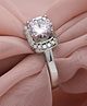 Pissara By Sukkhi Resplendent 925 Sterling Silver  Cubic Zirconia Solitaire Ring|Authenticity Certificate, 925 Stamp