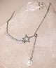 Pissara By Sukkhi Gleaming 925 Sterling Silver Cubic Zirconia Pendant Chain|Authenticity Certificate, 925 Stamp