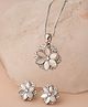 Pissara By Sukkhi Attractive 925 Sterling Silver Cubic Zirconia Pendant Set|Authenticity Certificate, 925 Stamp