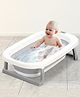 Baybee Jolly Foldable Kids Bath Tub for Baby Mini Swimming Pool for Kids Bathtub for Baby with Anti Skid Base & Drainer | Baby Bath tub for Kids (Grey)