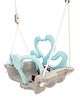 Baybee Adjustable Baby Swing with High Backrest & Safety Support - Blue