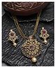 Sukkhi Eye-Catching Green Red Stone Studded Multistring Long Necklace Set