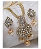 Sukkhi Eye-Catching White Stone Studded Multistring Long Necklace Set