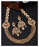 Sukkhi Ethnicfloral Gold Plated Rani Haar Kundan Studded Multistring Necklace Set