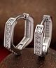 Pissara By Sukkhi Sparking 925 Sterling Silver Cubic Zirconia Hoop Earrings|Authenticity Certificate, 925 Stamp