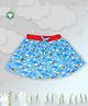Pranava 100% Organic Cotton Birds & Cloud Printed Skirt - Sky Blue