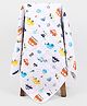 Moms Home Baby Super Soft Absorbent Muslin 6 Layer Towel Cum Blanket Car- Blue